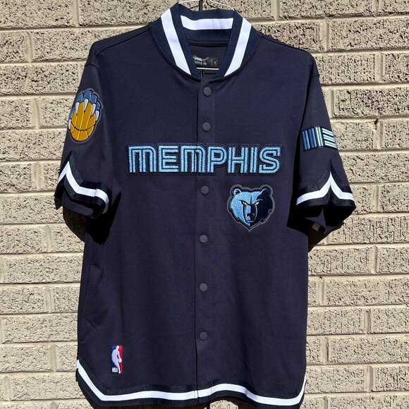 Pro Standard Navy Memphis Grizzlies Classic Warm-Up Full-Snap Jacket NWT Large - Picture 2 of 6